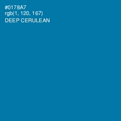 #0178A7 - Deep Cerulean Color Image